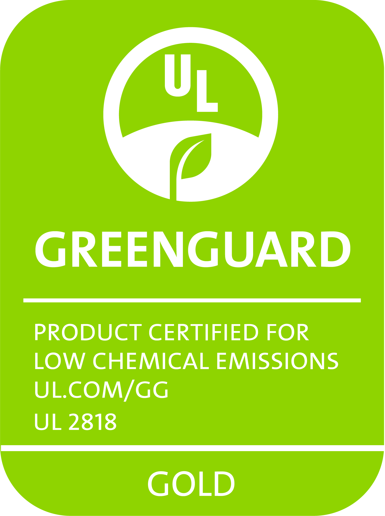 UL GREENGUARD Gold